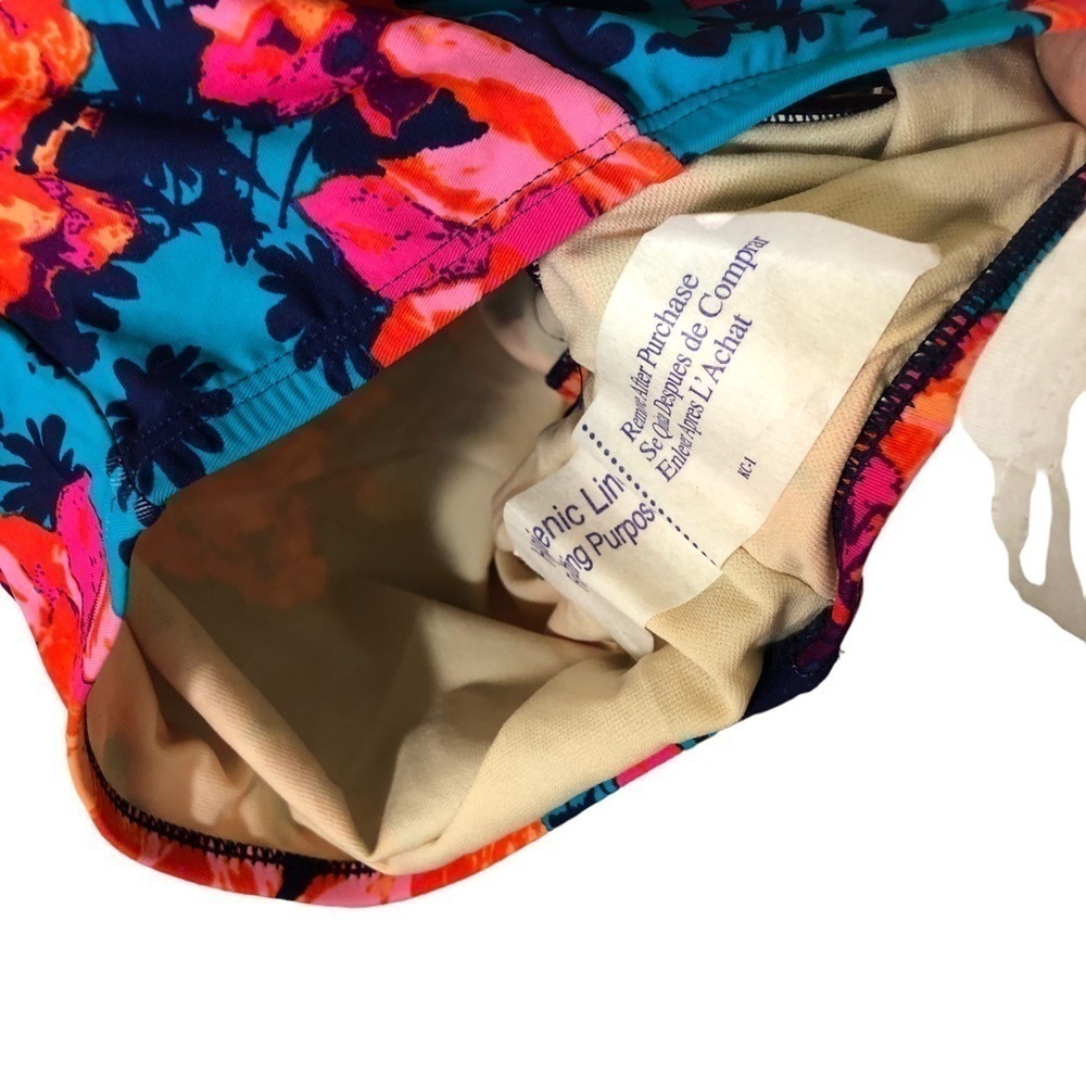 NEW Sea Angel One Piece Swimsuit Floral Women M Halter Ties Hygienic Liner - Picture 5 of 8